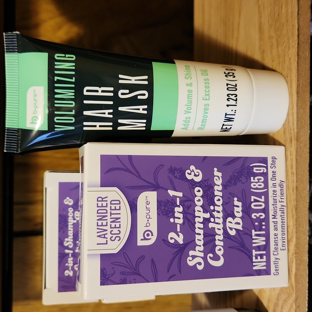 New b•pure Set 2-in-1 Shampoo & Conditioner Bar & a Volumizing Hair Mask
